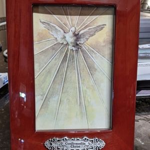 3 for $10 ⭐ "Confirmed in Christ" 4x6" Cherry Wood Tabletop frame